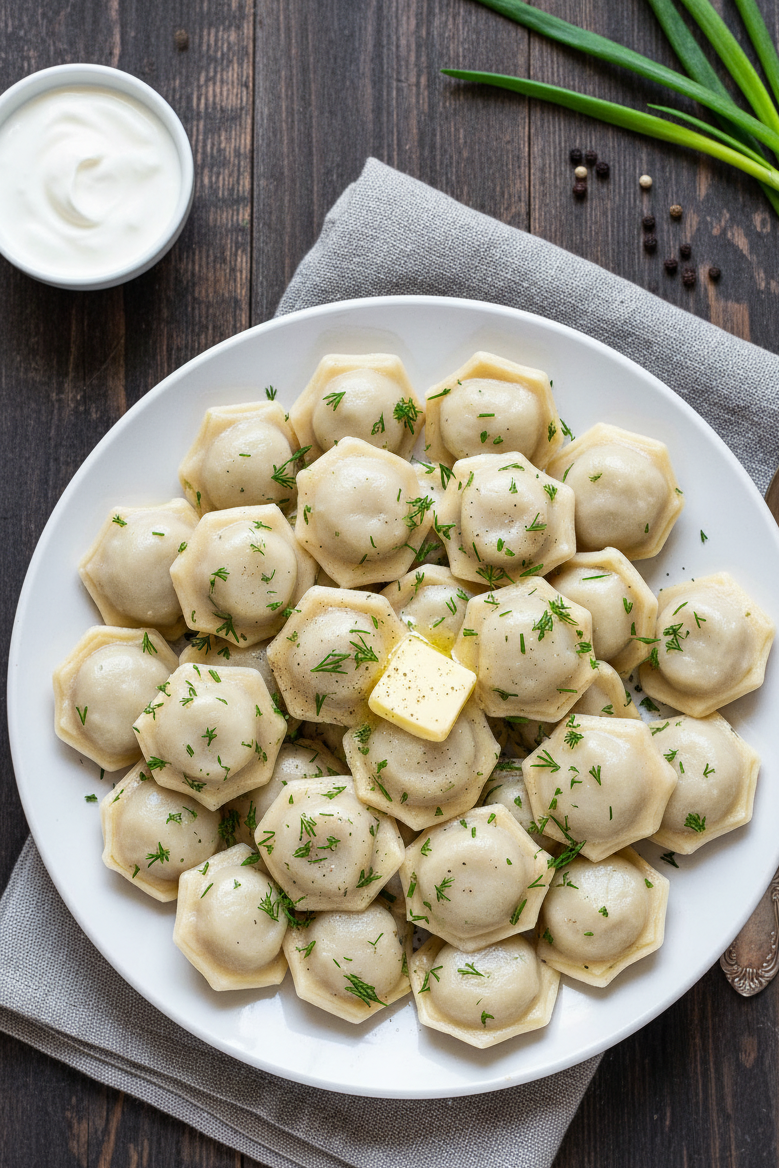 Homemade pork dumplings