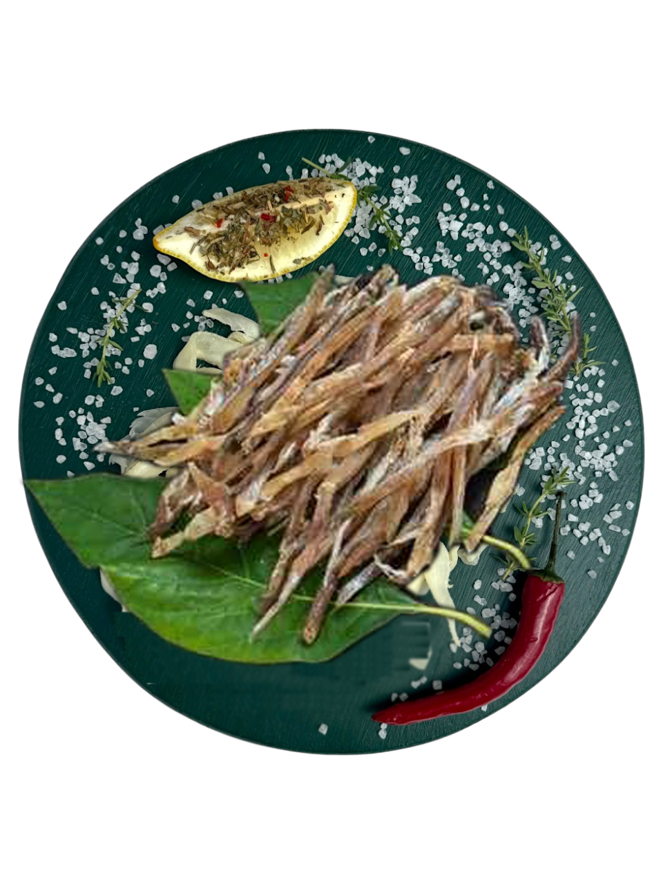 Dried pollock fillet strips 100g (3.5oz)